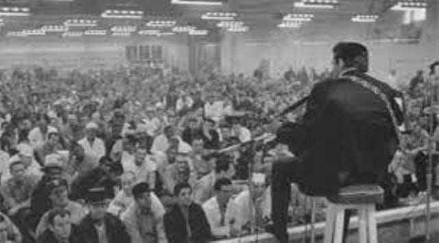 concerto al penitenziario Folsom State Prison, 1968.