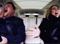 Adele canta e rappa con James Corden in Carpool Karaoke (video)