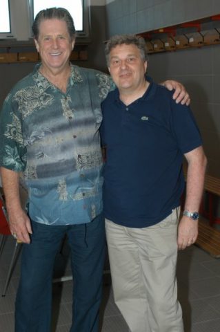Aldo Pedron con Brian Wilson. Foto di Grazia Boscaro