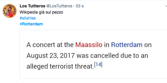 Concerto evacuato Rotterdam