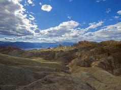 On the road. The Death Valley