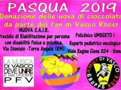 Fan di Vasco Rossi ancora protagonisti: sabato porteranno le uova di Pasqua a bambini malati e disabili Vasco Rossi