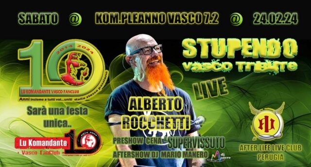 Perugia festa per Vasco del Lu Komandante Vasco Fan Club Perugia