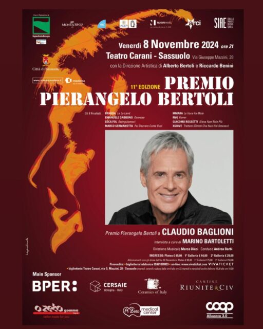 Premio Pierangelo Bertoli Claudio Baglioni