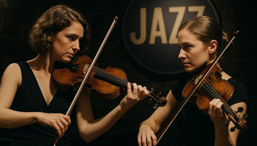 due violiniste jazz bianche a confronto