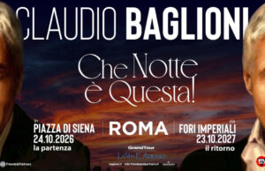 Claudio Baglioni live a Roma a ottobre ’26 e ’27 con “Che notte è questa!” claudio baglioni - che notte è questa